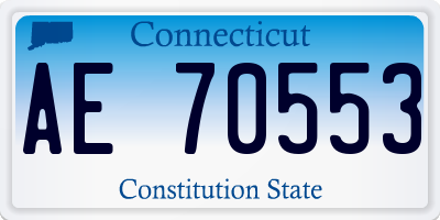 CT license plate AE70553