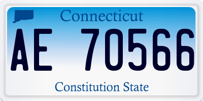 CT license plate AE70566