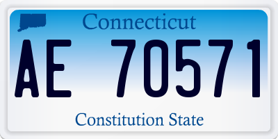 CT license plate AE70571