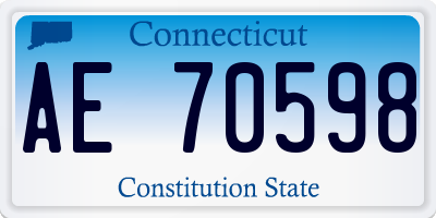 CT license plate AE70598