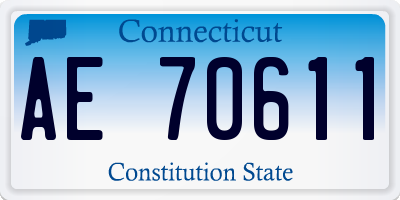 CT license plate AE70611
