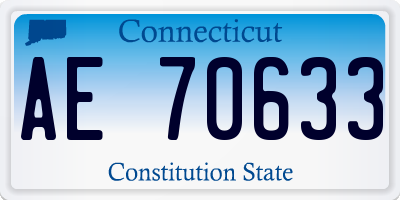 CT license plate AE70633