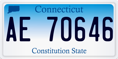 CT license plate AE70646