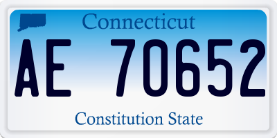 CT license plate AE70652