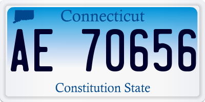 CT license plate AE70656