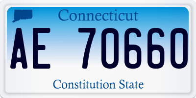 CT license plate AE70660