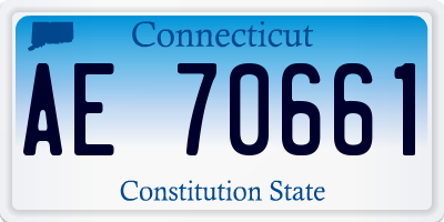 CT license plate AE70661