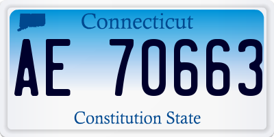 CT license plate AE70663