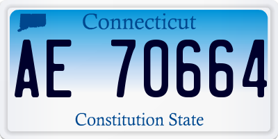 CT license plate AE70664