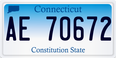 CT license plate AE70672