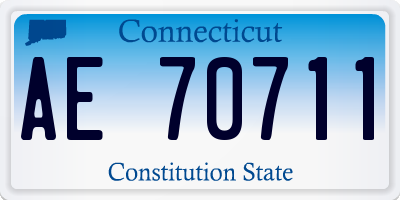 CT license plate AE70711
