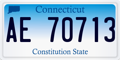 CT license plate AE70713