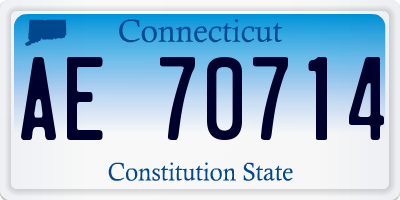 CT license plate AE70714