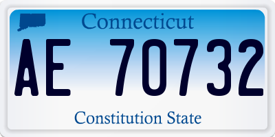 CT license plate AE70732
