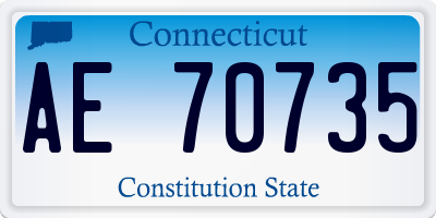 CT license plate AE70735