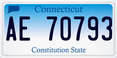 CT license plate AE70793