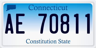 CT license plate AE70811