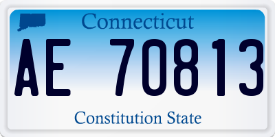 CT license plate AE70813