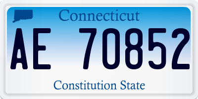 CT license plate AE70852