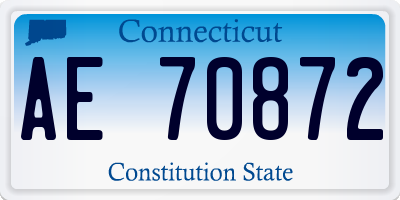 CT license plate AE70872