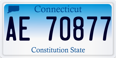 CT license plate AE70877