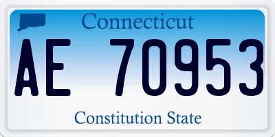 CT license plate AE70953