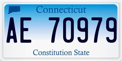 CT license plate AE70979