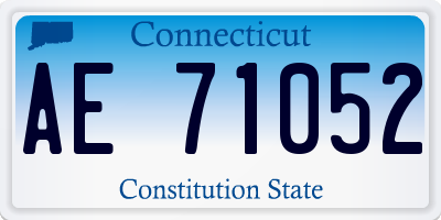 CT license plate AE71052
