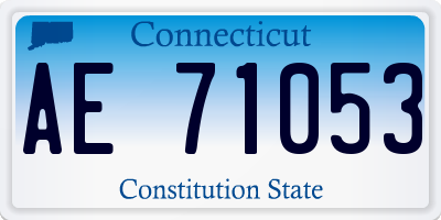 CT license plate AE71053