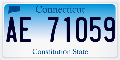 CT license plate AE71059