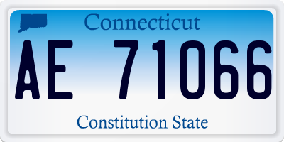 CT license plate AE71066