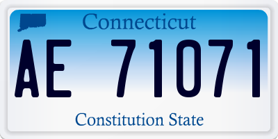 CT license plate AE71071