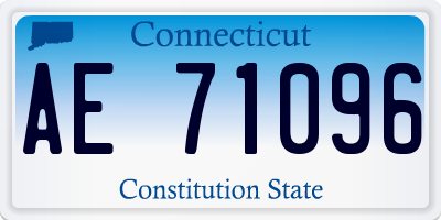 CT license plate AE71096