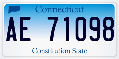CT license plate AE71098