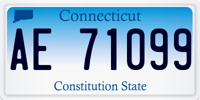 CT license plate AE71099