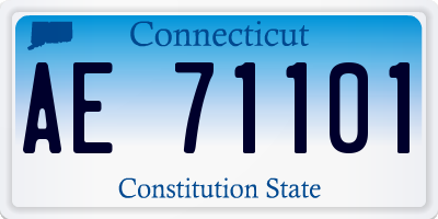 CT license plate AE71101