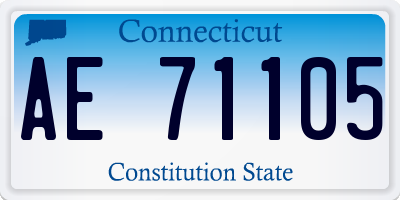 CT license plate AE71105