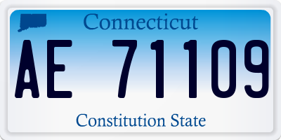 CT license plate AE71109