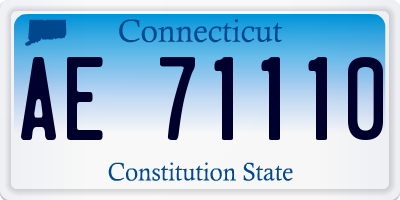CT license plate AE71110