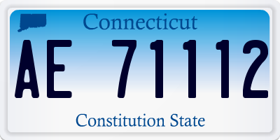 CT license plate AE71112