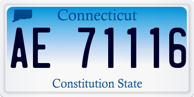 CT license plate AE71116