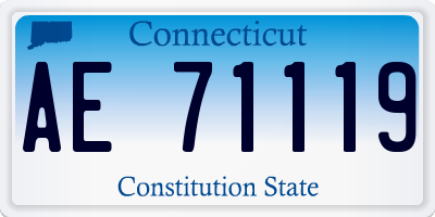 CT license plate AE71119