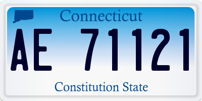 CT license plate AE71121