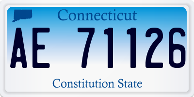 CT license plate AE71126