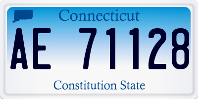 CT license plate AE71128