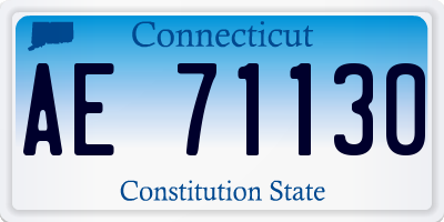 CT license plate AE71130