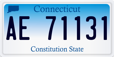 CT license plate AE71131
