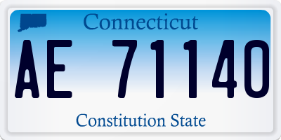 CT license plate AE71140