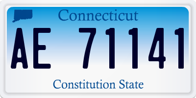 CT license plate AE71141