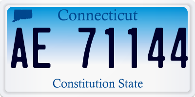 CT license plate AE71144